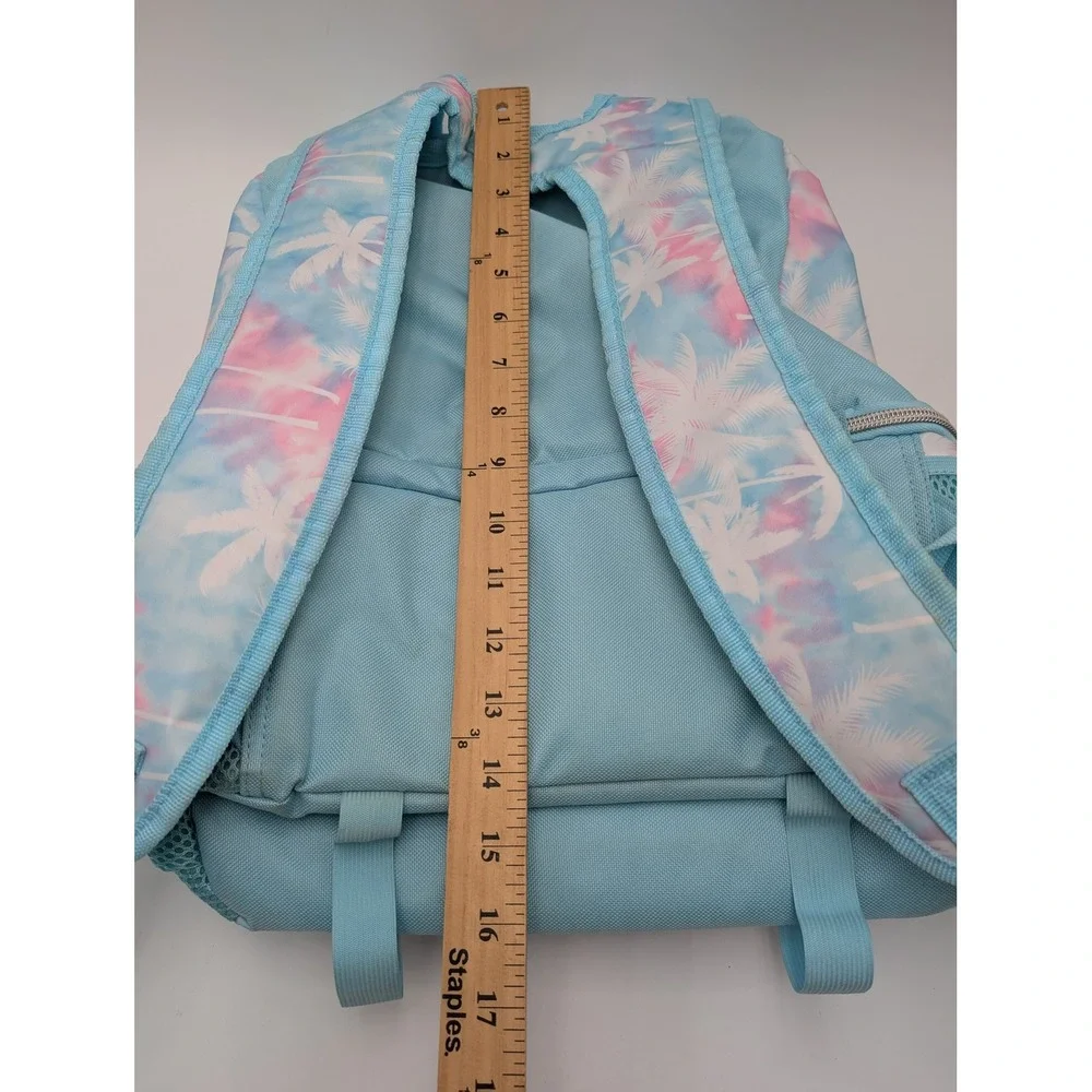 Tommy Bahama Kids Backpack Blue Pink Palm Tree Tropical Beach School Travel Bag